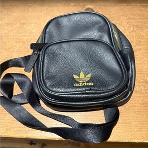 Adidas Black Backpack with Gold Logo